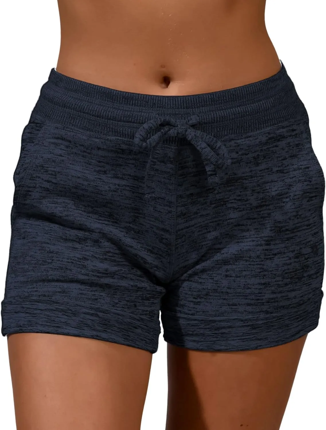 90 Degree By Reflex Womens Soft Sweat Shorts High Waisted Drawstring Lounge Shorts with Pockets
