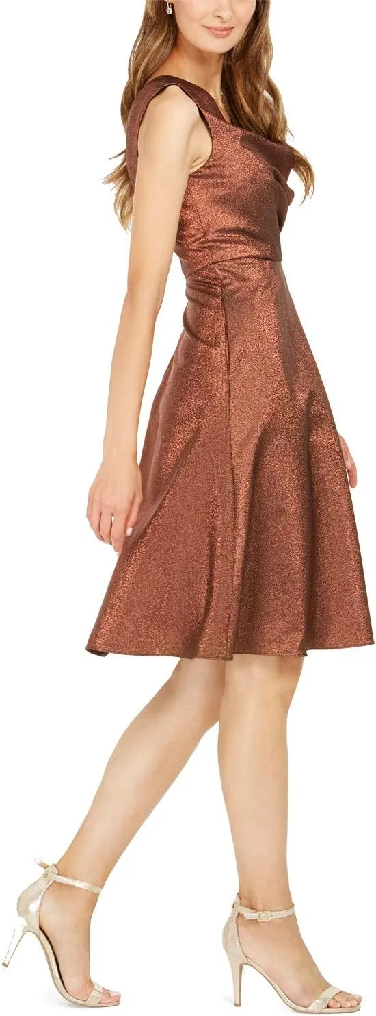 Adrianna Papell Women's Stretch Lame Party Dress