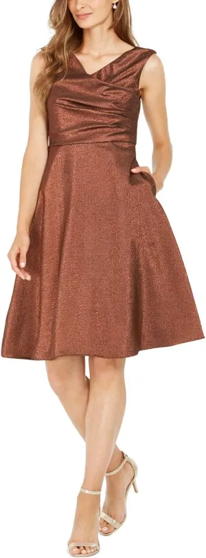 Adrianna Papell Women's Stretch Lame Party Dress