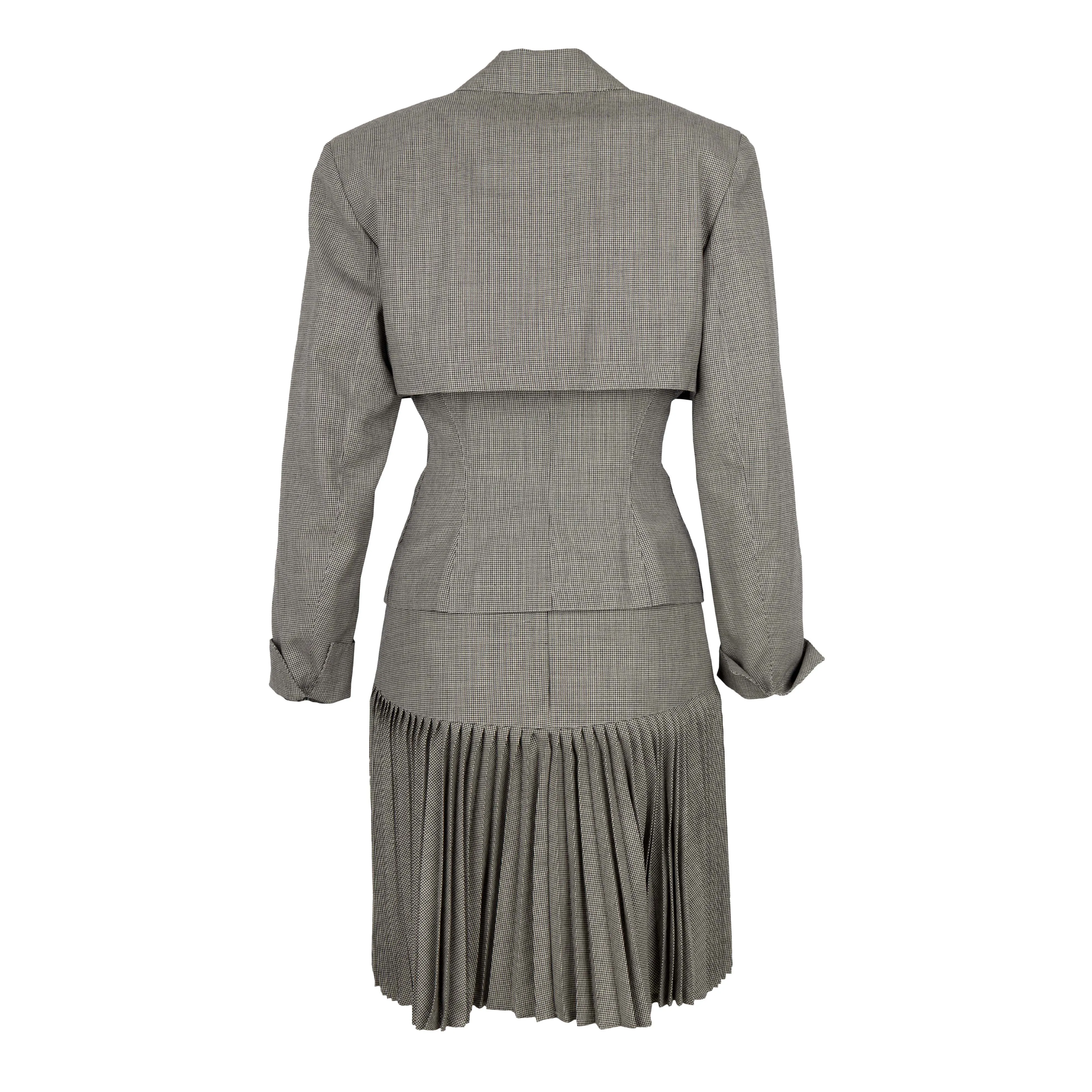 Alaïa Micro Houndstooth Suit & Pleated Skirt - '80s