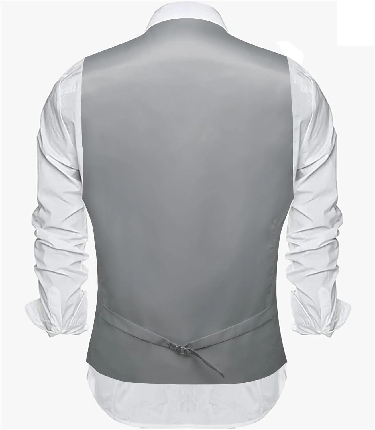 Barry.Wang Mens Plaid Suit Waistcoat Wool Blend Tailored Collar/V-neck 3 Pocket Check Vest Formal/Leisure