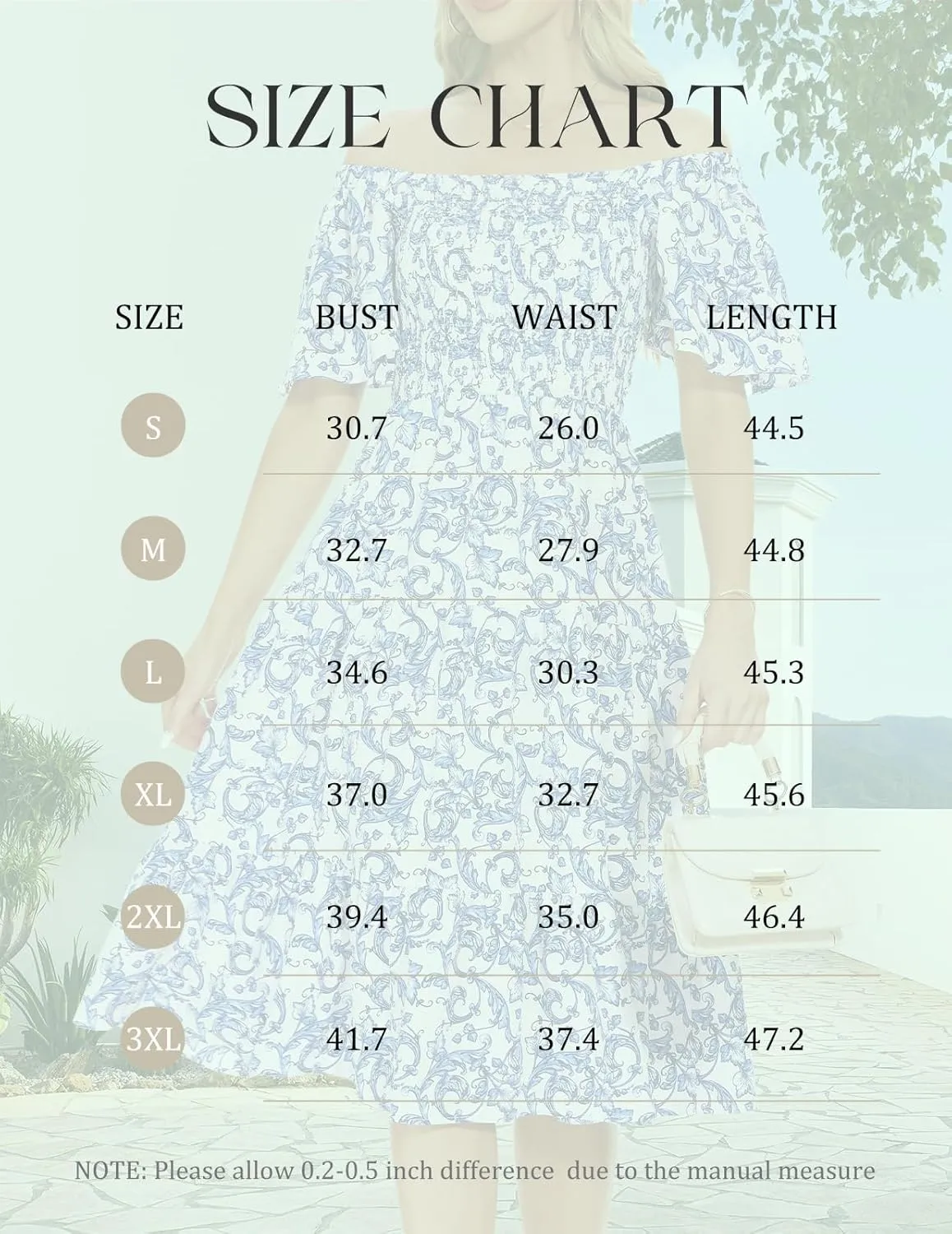 Bbonlinedress Womens Casual Floral Summer Smocked Beach Party Boho Midi Square Neck Dress