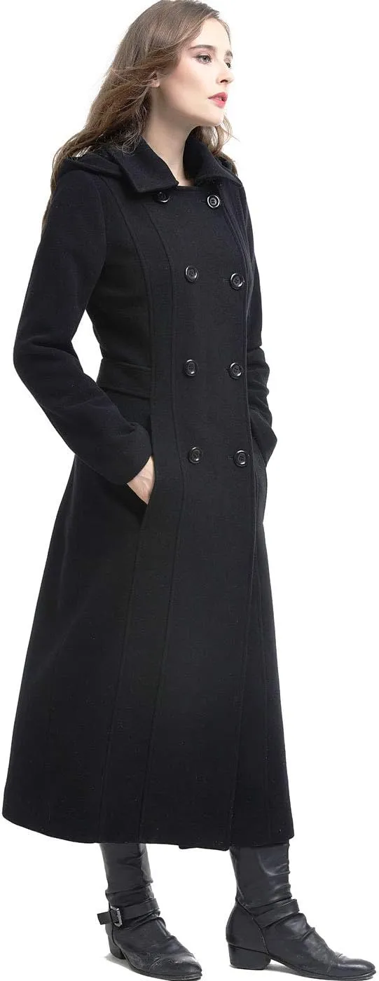 BGSD Women Mariel Wool Blend Hooded Long Walking Coat (Also available in Plus Size and Petite)
