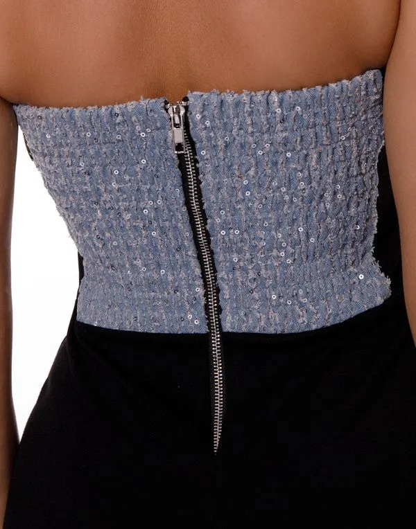 Black Solid Contrast Pocket Jumpsuit