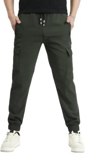 Boys Cargo Joggers Pants Outdoor Youth Quick Dry Hiking Pants Lightweight Athletic Pants with Zipper Pockets
