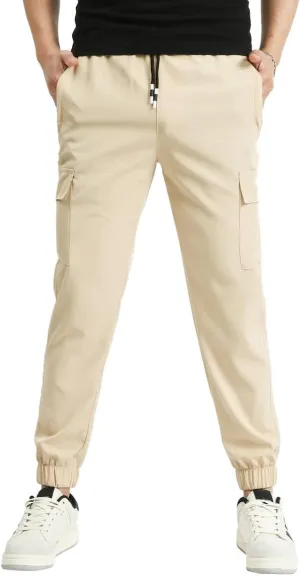 Boys Cargo Joggers Pants Outdoor Youth Quick Dry Hiking Pants Lightweight Athletic Pants with Zipper Pockets