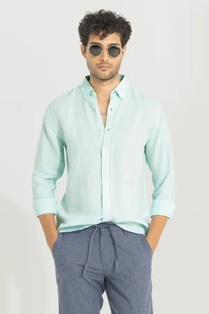 Buoyant Green 100% Linen Shirt