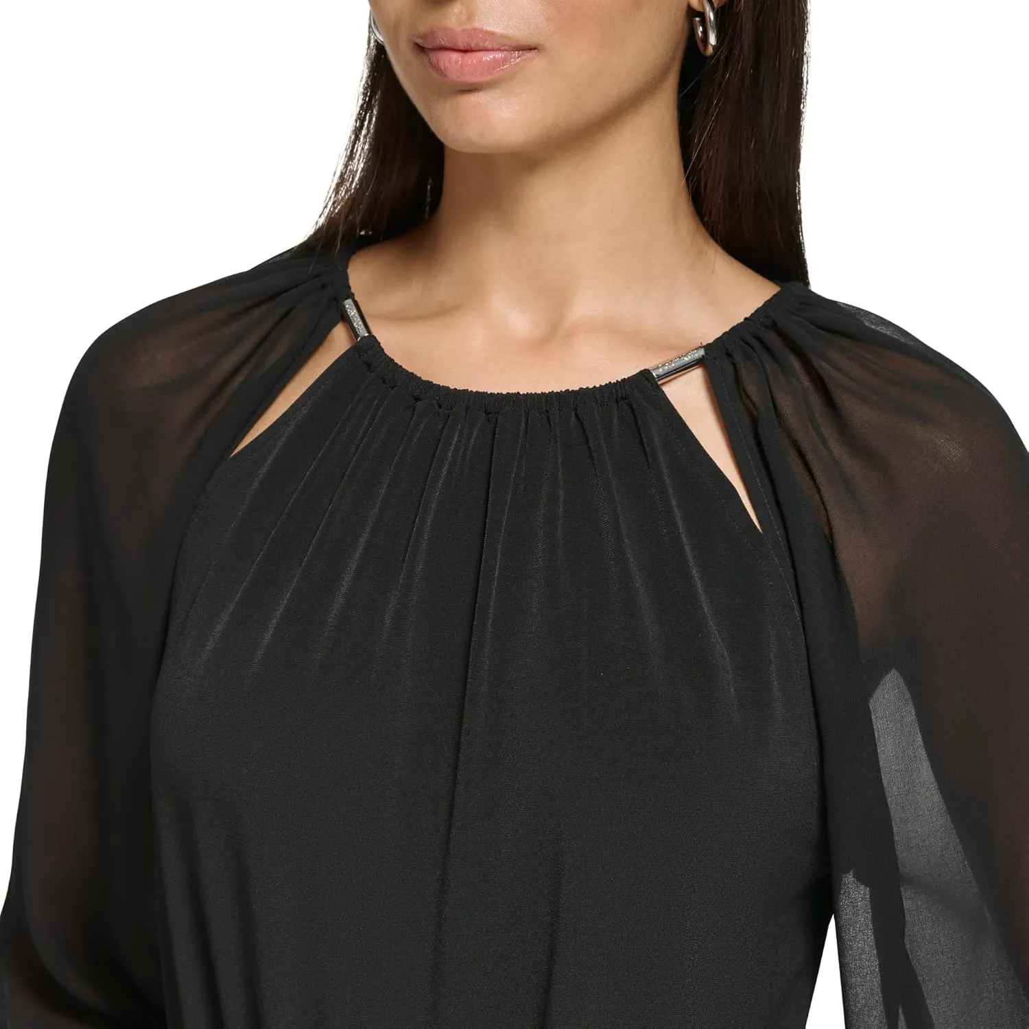 Calvin Klein Women's Knit Long Sleeve Blouse