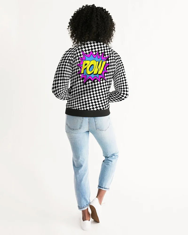 Checkerboard Women's Bomber Jacket