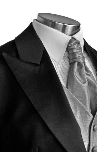 Classic Black Wide Peak Lapel Tuxedo Suit ( Pants with Tuxedo Stripe) (Two Piece)