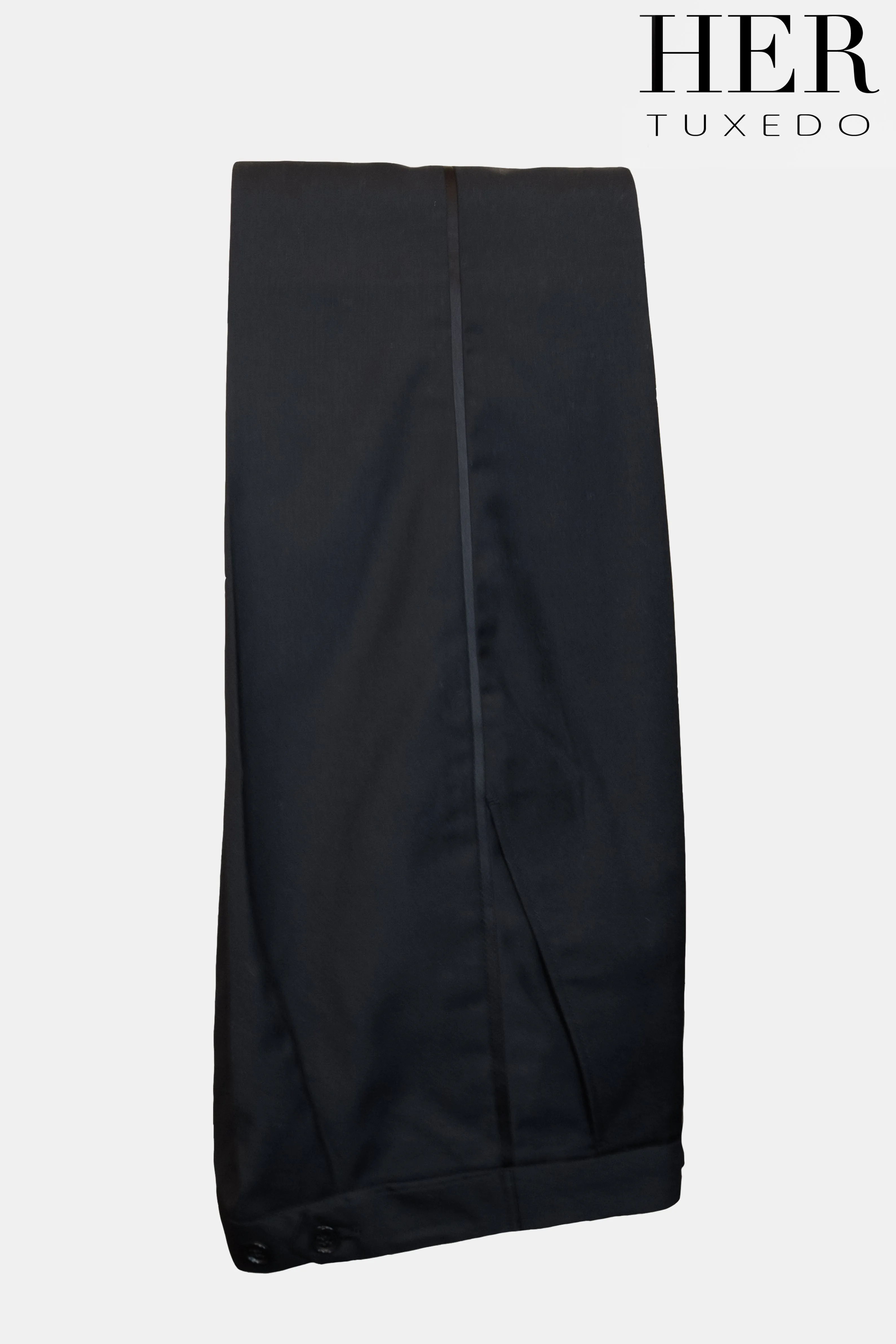 Classic Black Wide Peak Lapel Tuxedo Suit ( Pants with Tuxedo Stripe) (Two Piece)