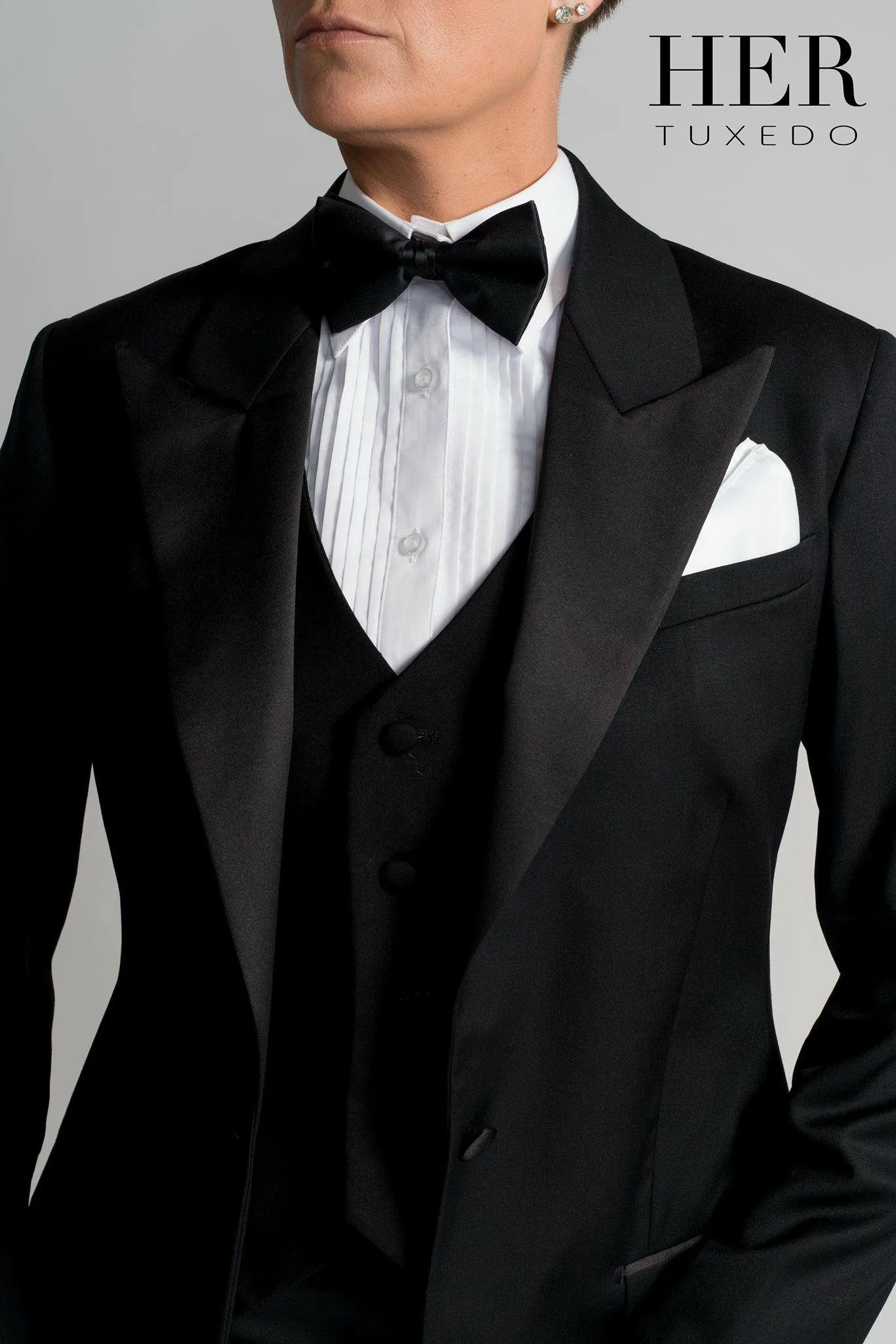 Classic Black Wide Peak Lapel Tuxedo Suit ( Pants with Tuxedo Stripe) (Two Piece)