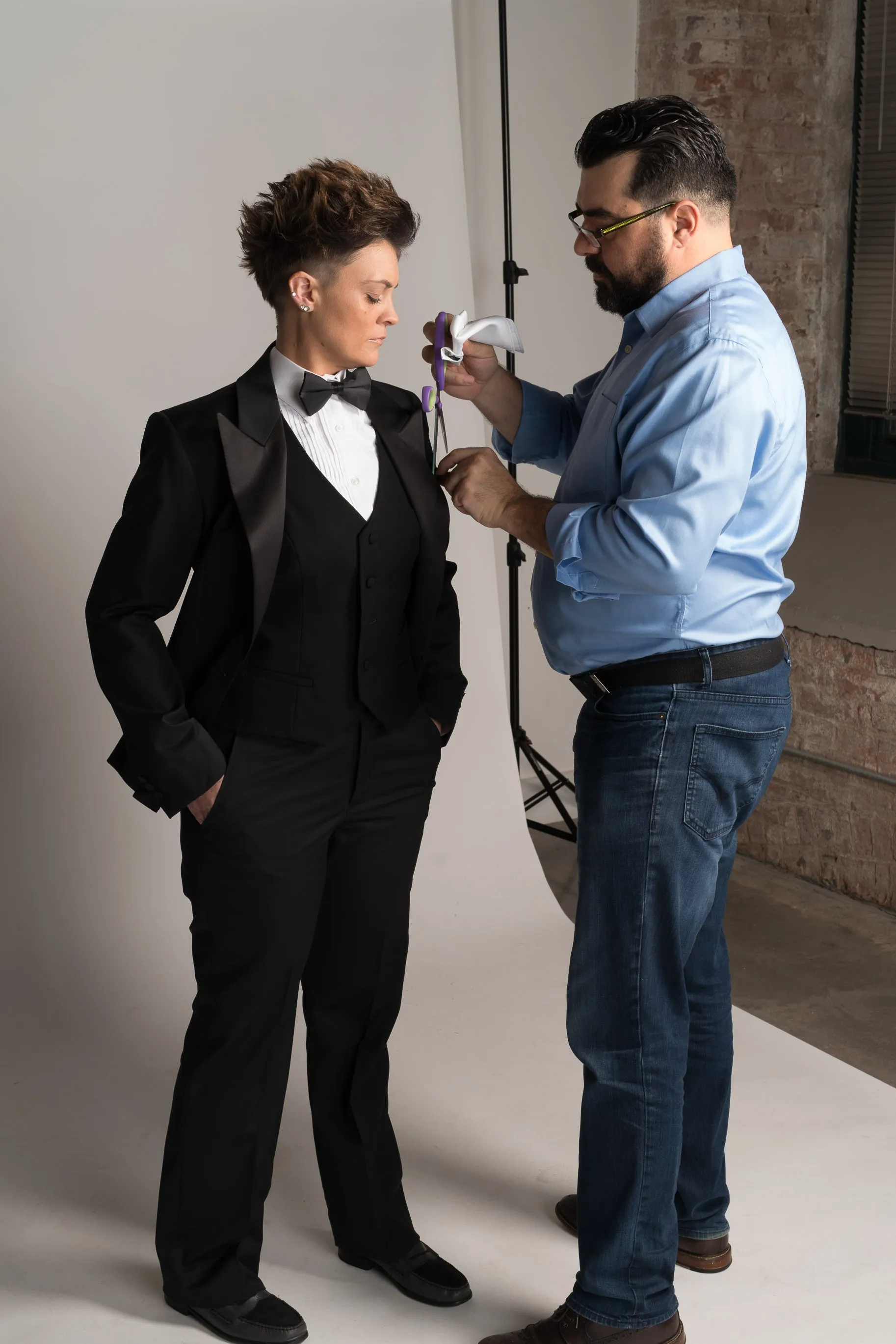Classic Black Wide Peak Lapel Tuxedo Suit ( Pants with Tuxedo Stripe) (Two Piece)