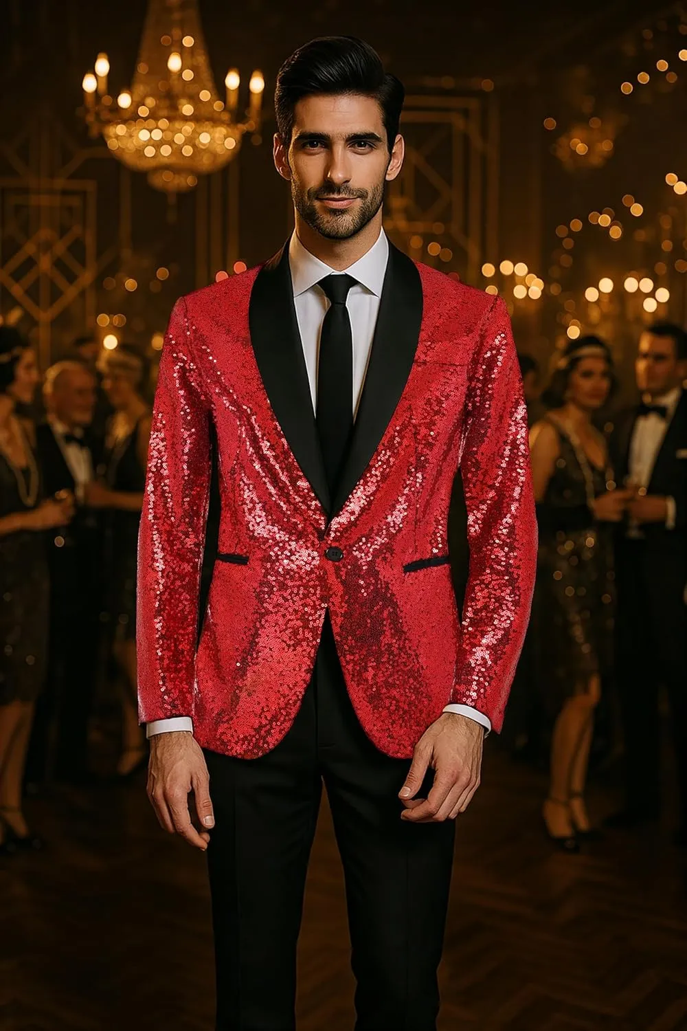 Coucoland Sequin Blazer Men-Tuxedo Jacket Sequin Suit Men Sport Coats