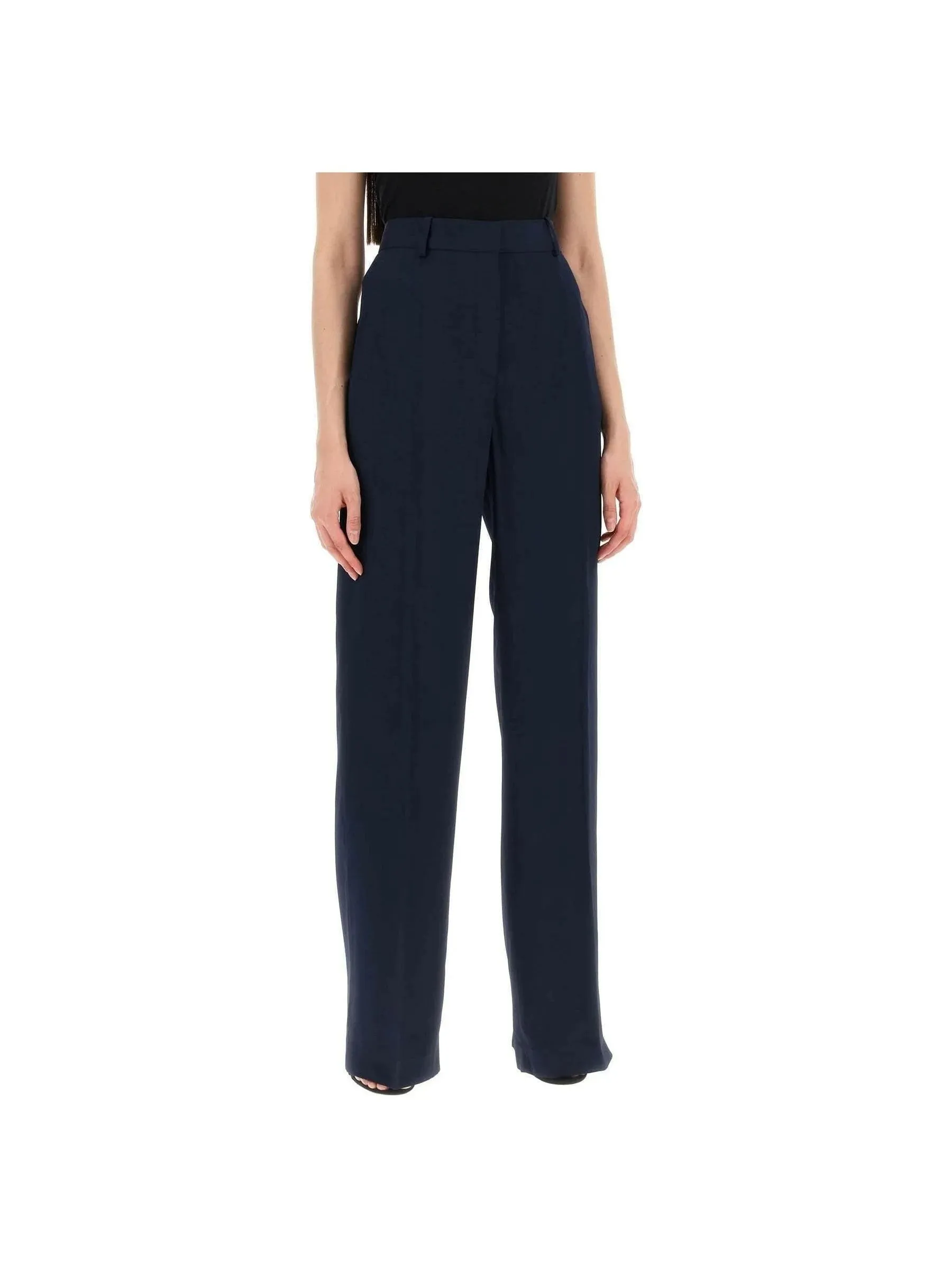 Crepe Wide Leg Pants