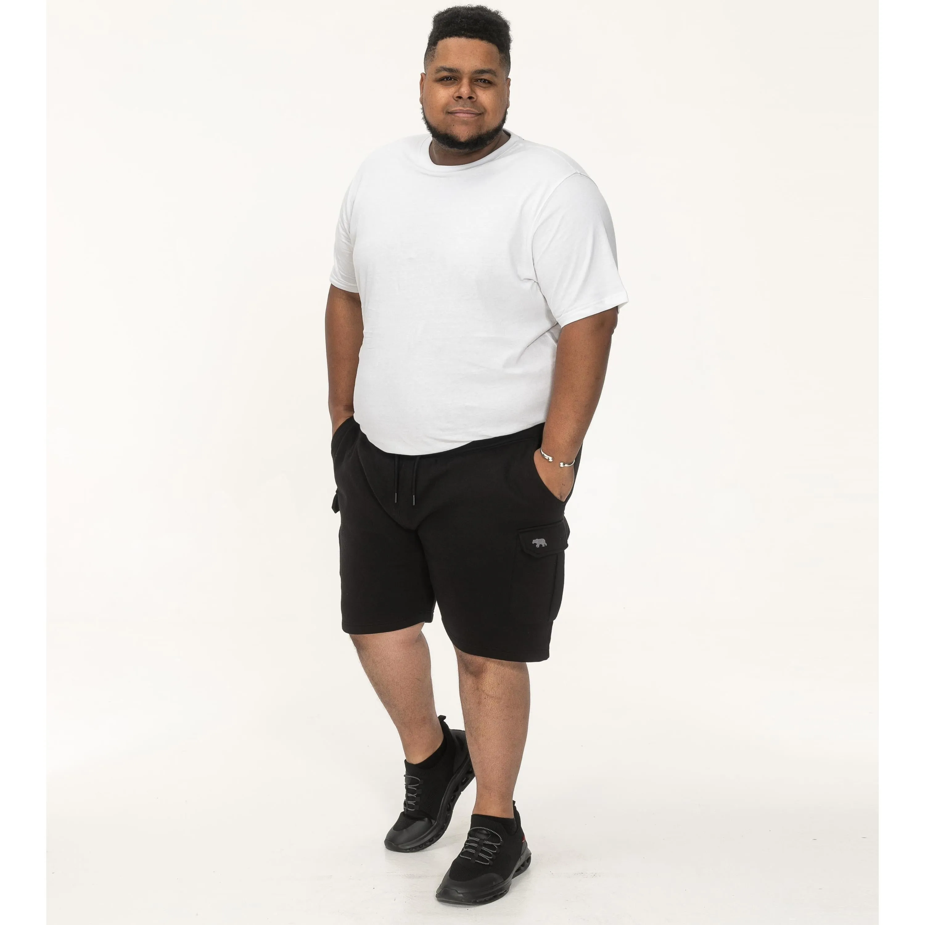 D555 Mens Wigan Big & Tall Fleece Cargo Shorts