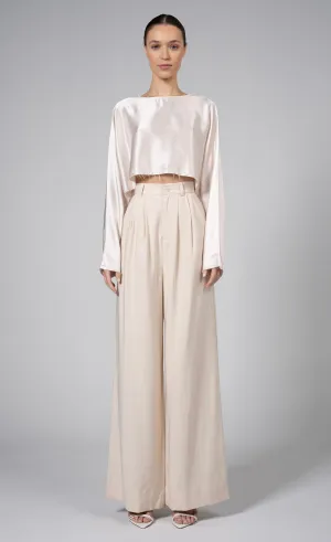 Fabi Wide Leg Pant - Oat