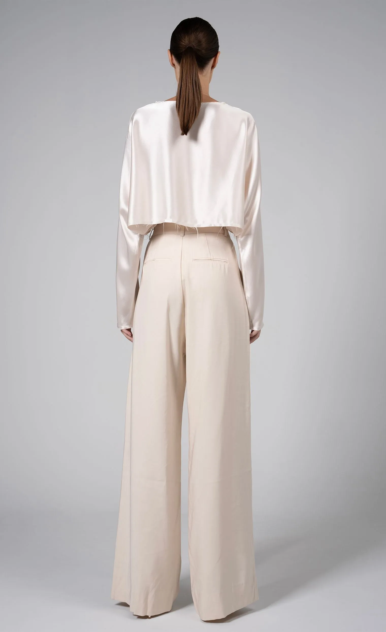 Fabi Wide Leg Pant - Oat