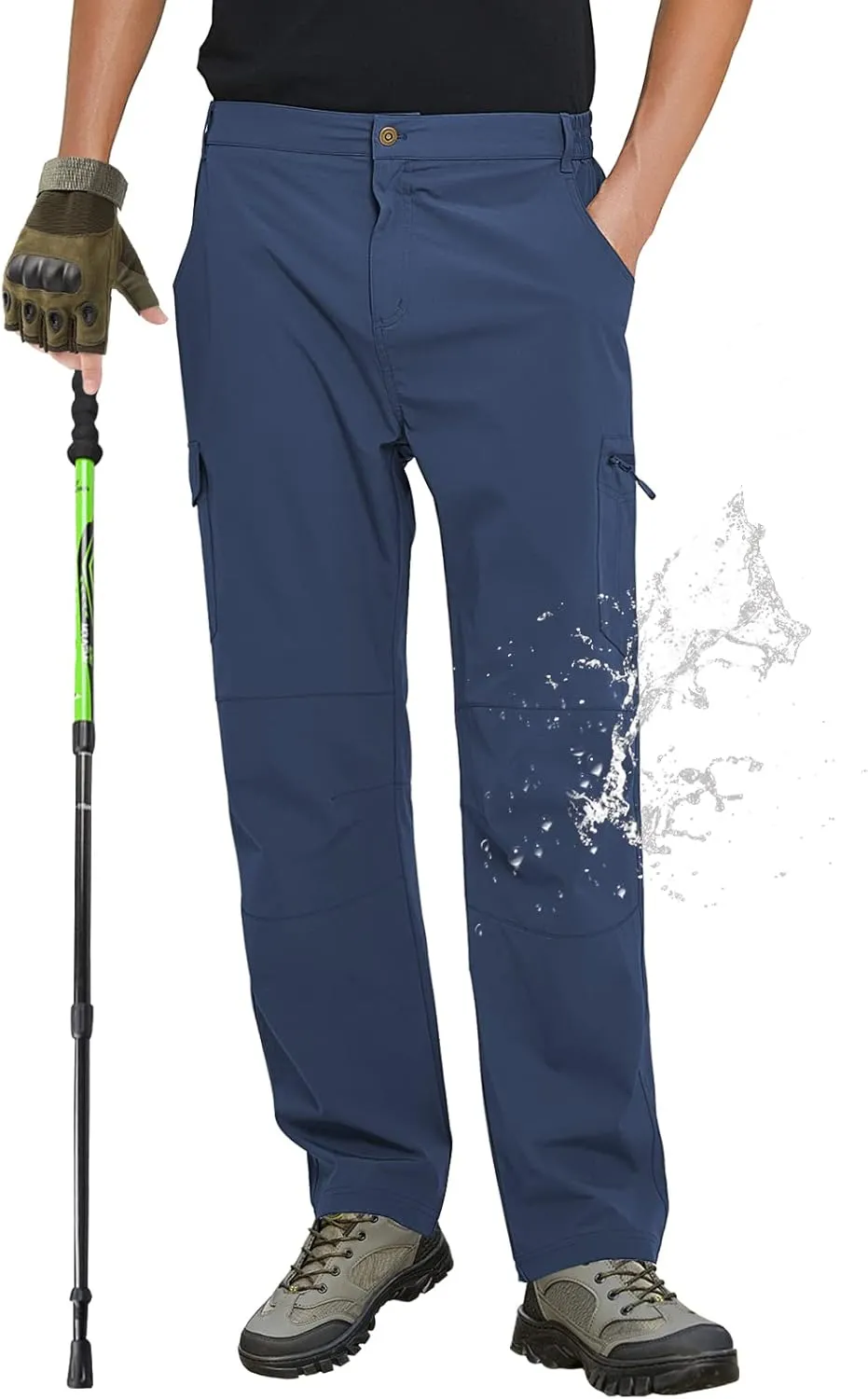FEIXIANG Men's Cargo Pants Water Resistant Hiking Work Pants Multi Pockets Outdoor Tactical Pants for Men