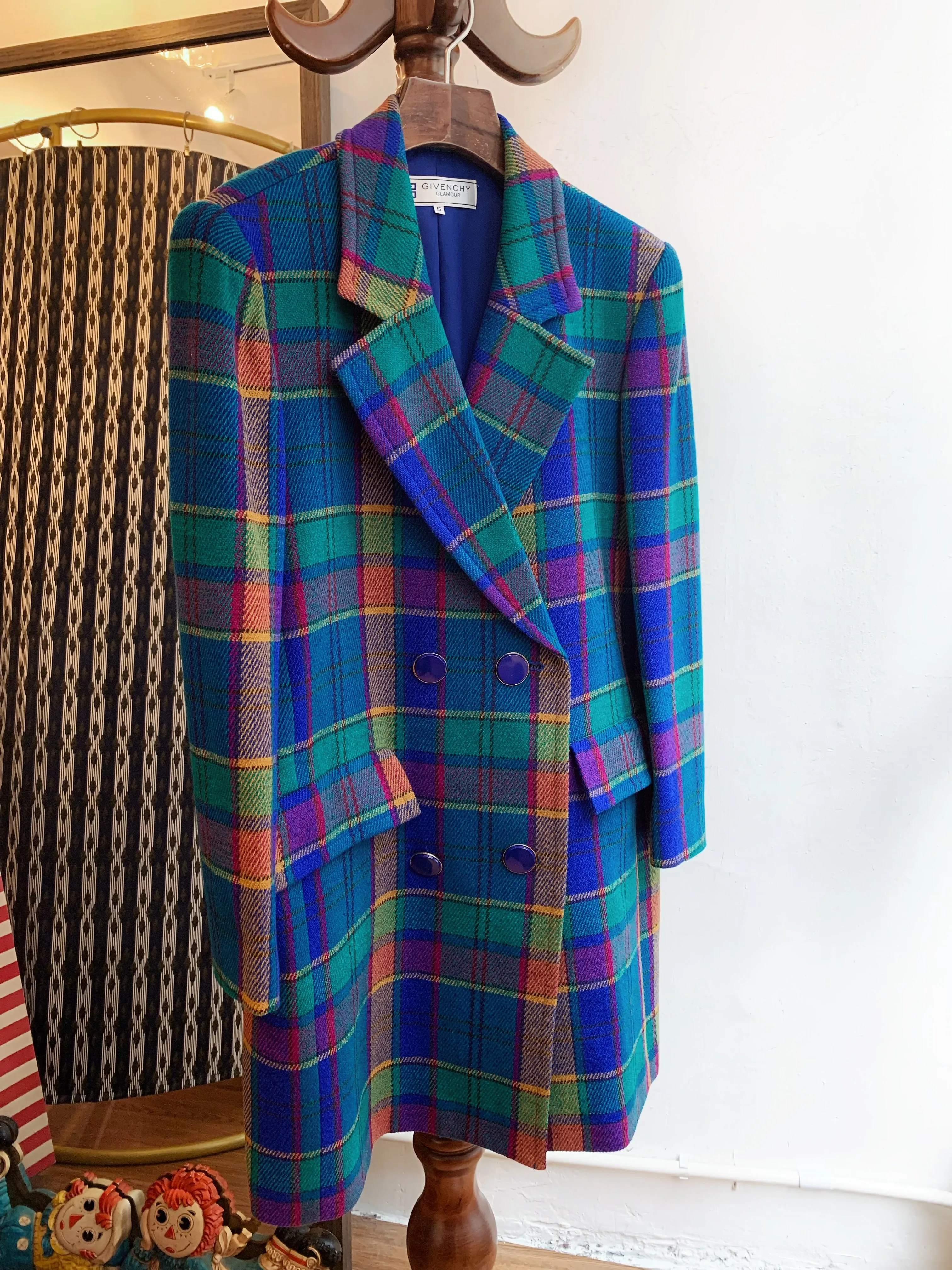 Givenchy Checked Pattern Coat
