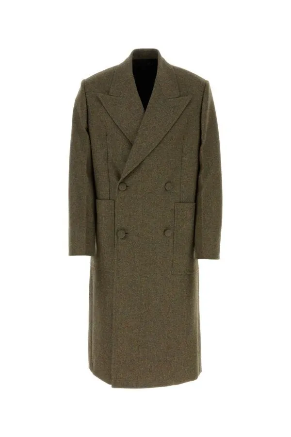GIVENCHY | Khaki wool oversize coat