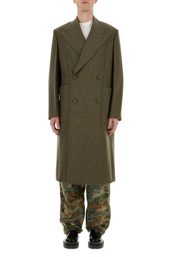 GIVENCHY | Khaki wool oversize coat