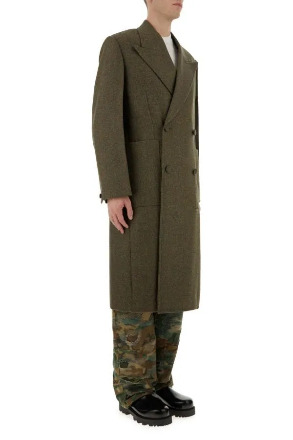 GIVENCHY | Khaki wool oversize coat
