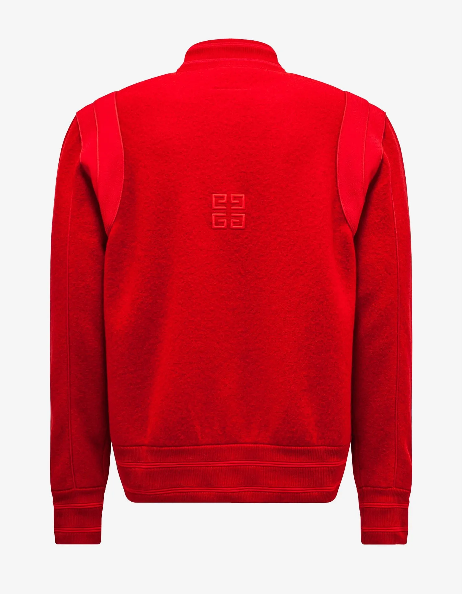 Givenchy Red Wool Logo Bomber Jacket