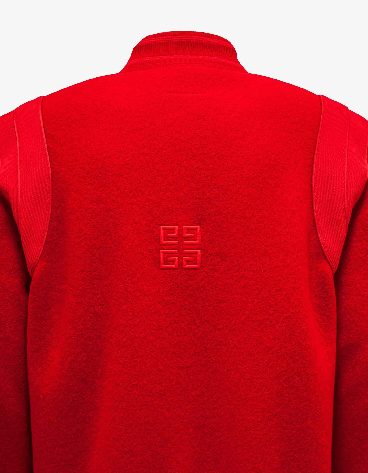 Givenchy Red Wool Logo Bomber Jacket