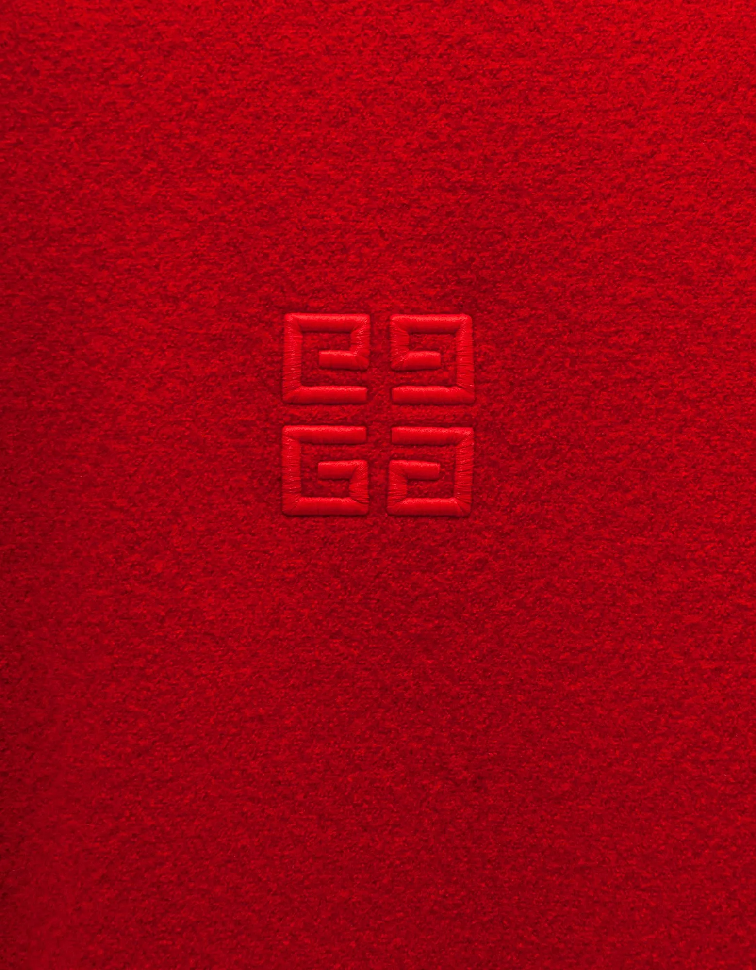 Givenchy Red Wool Logo Bomber Jacket