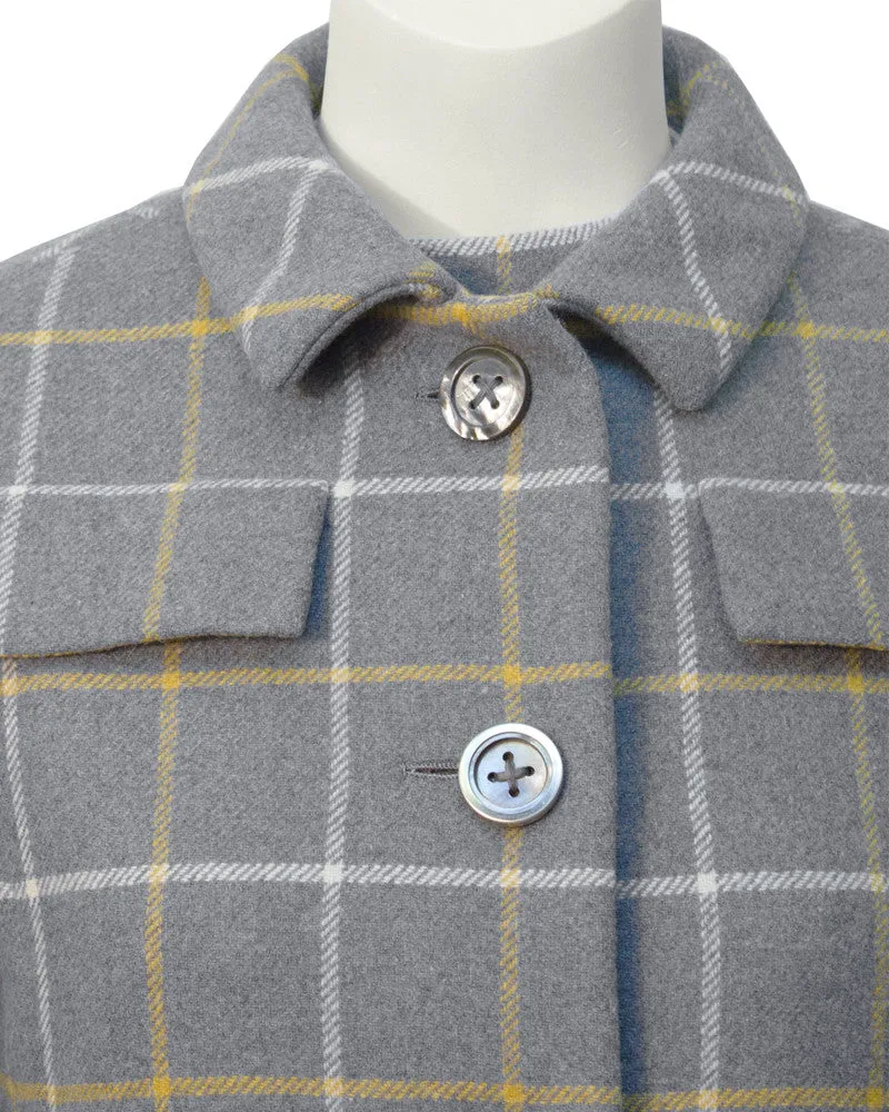 Grey Windowpane Dress and Jacket Set