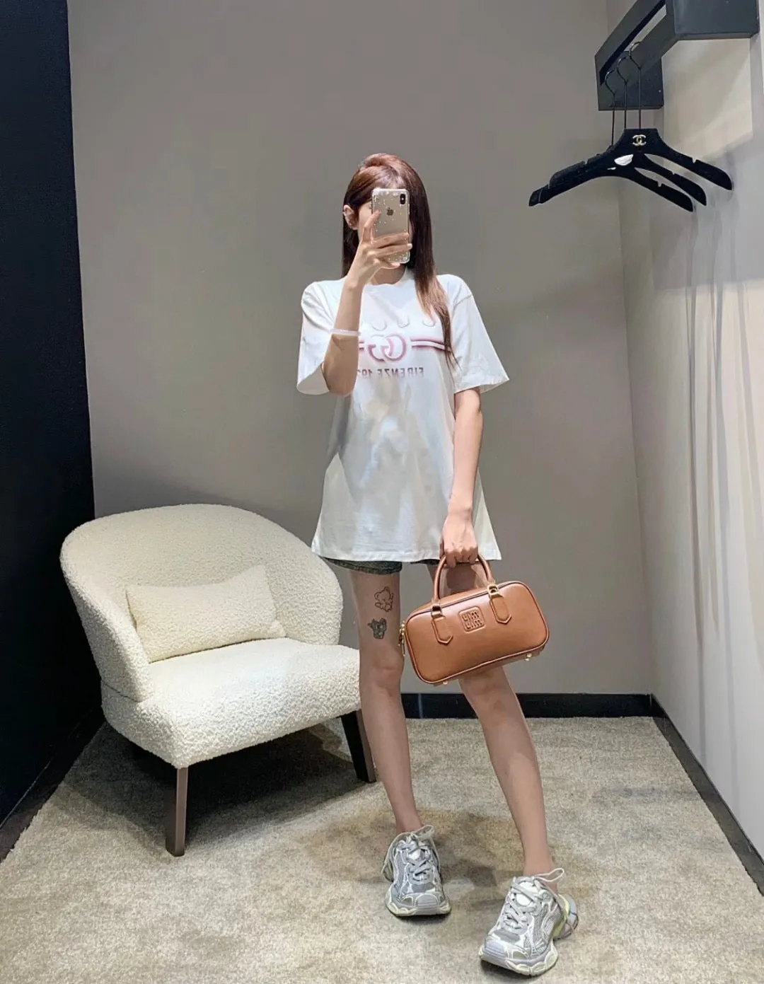 Gucci White T-Shirt with Firenze 1921 Logo