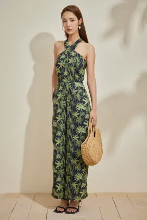 JUNO JUMPSUIT IN DARK TROPIC
