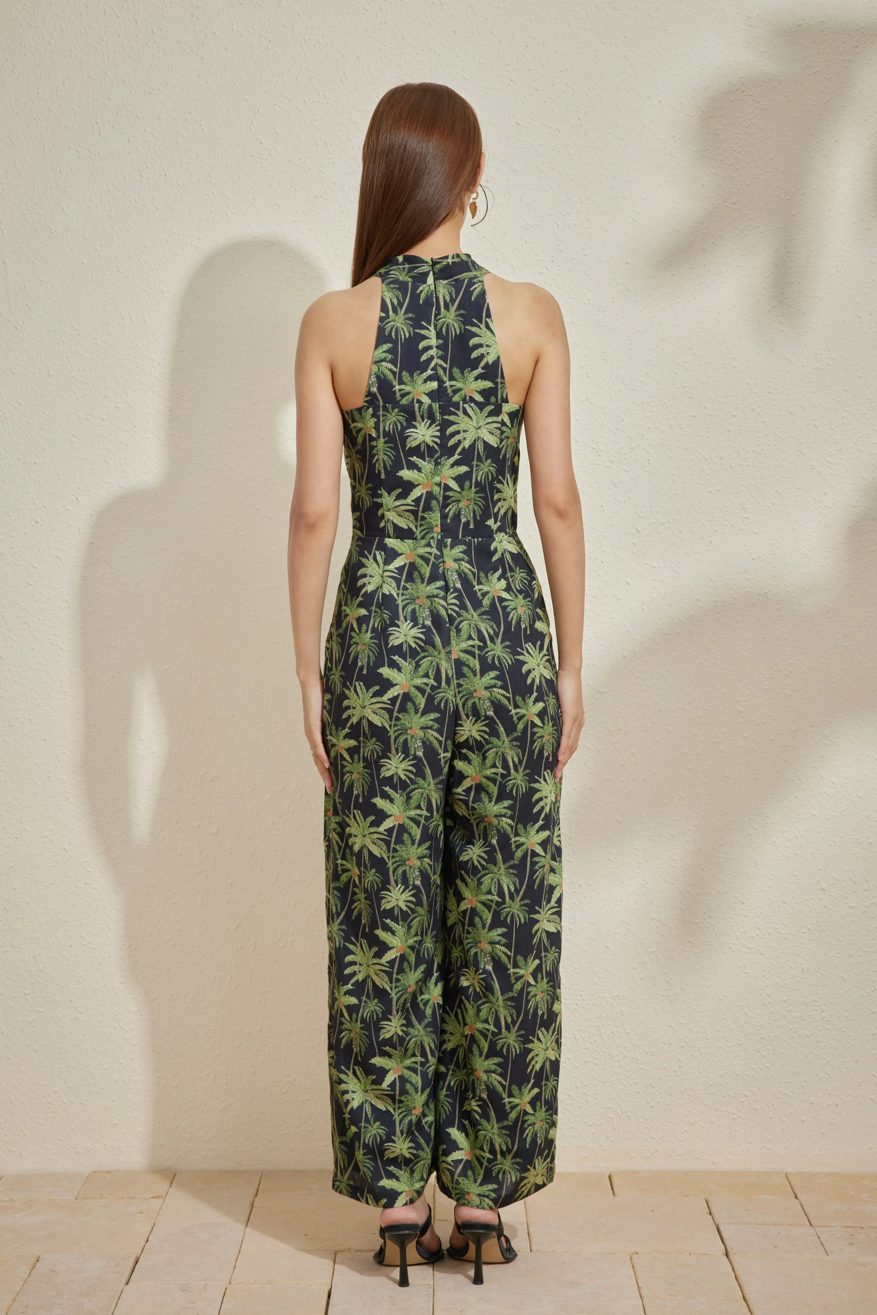 JUNO JUMPSUIT IN DARK TROPIC