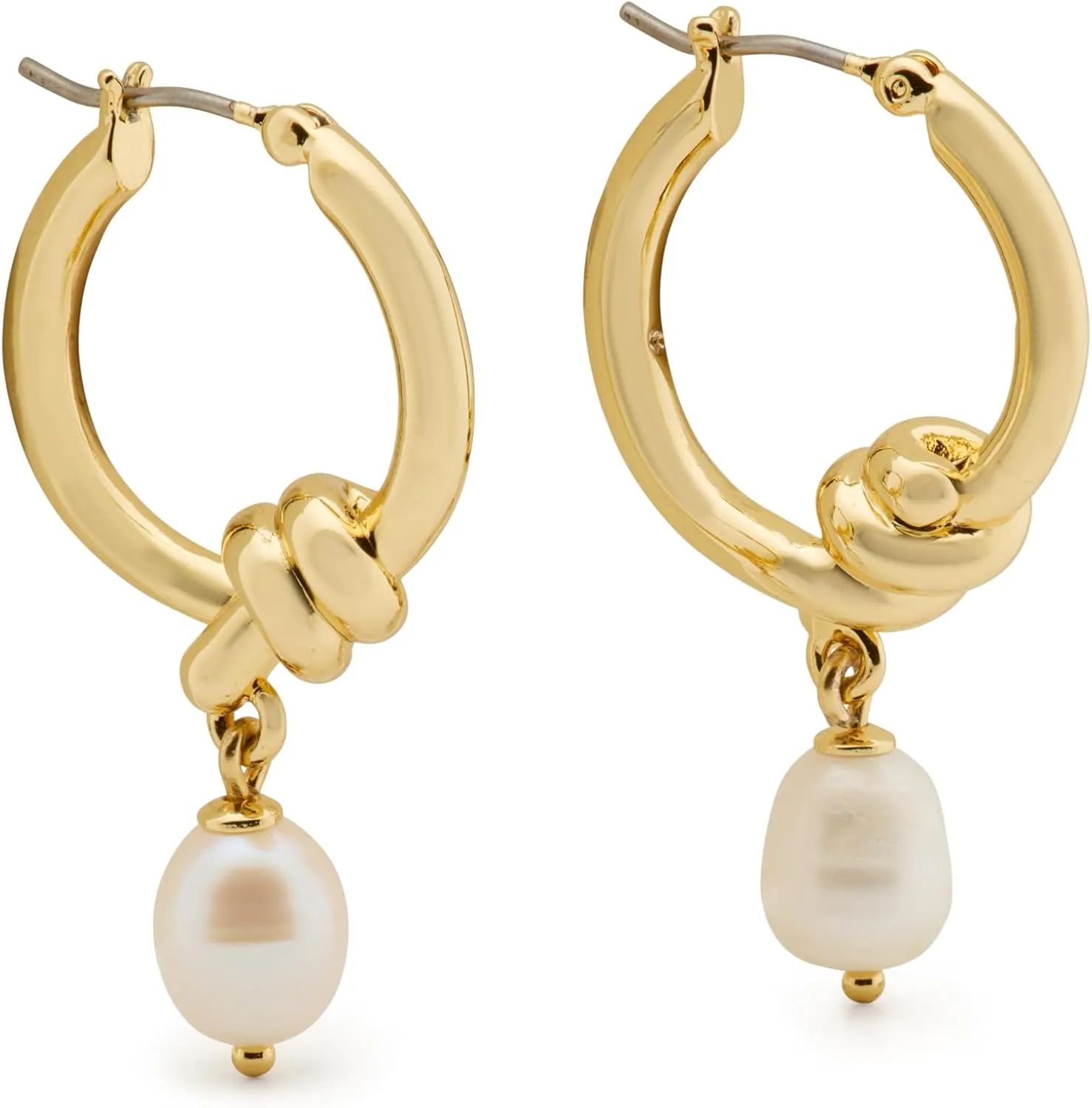 kate spade new york Ropes & Knots Pearl Drop Hoops