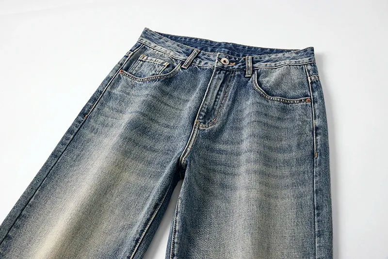KSTUN Baggy Pants Men Wide Leg Jeans Loose Casual Streetwear Men's Trousers Light Blue Denim Clothes Jeans For Men Big Size 40