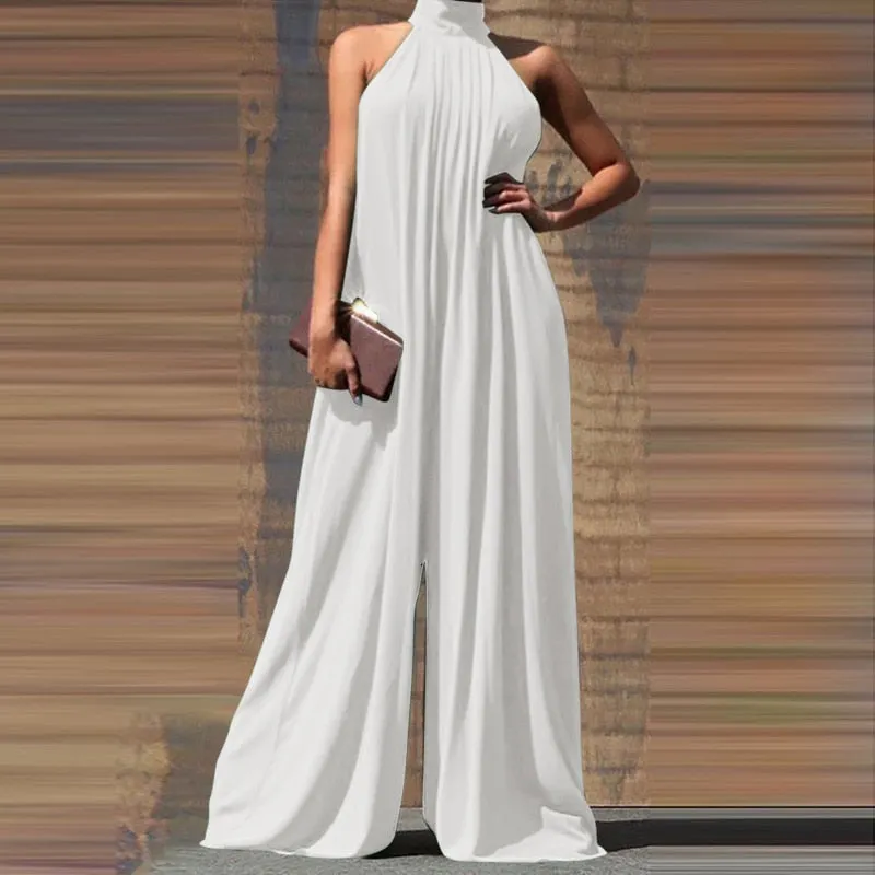 Loose Button Up  Jumpsuits