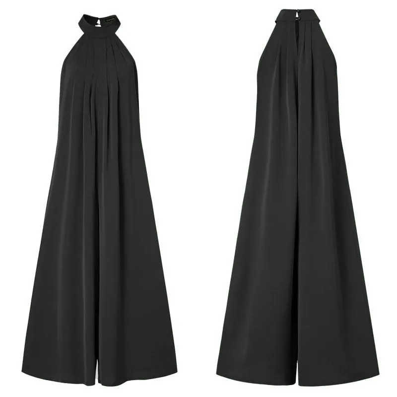 Loose Button Up  Jumpsuits
