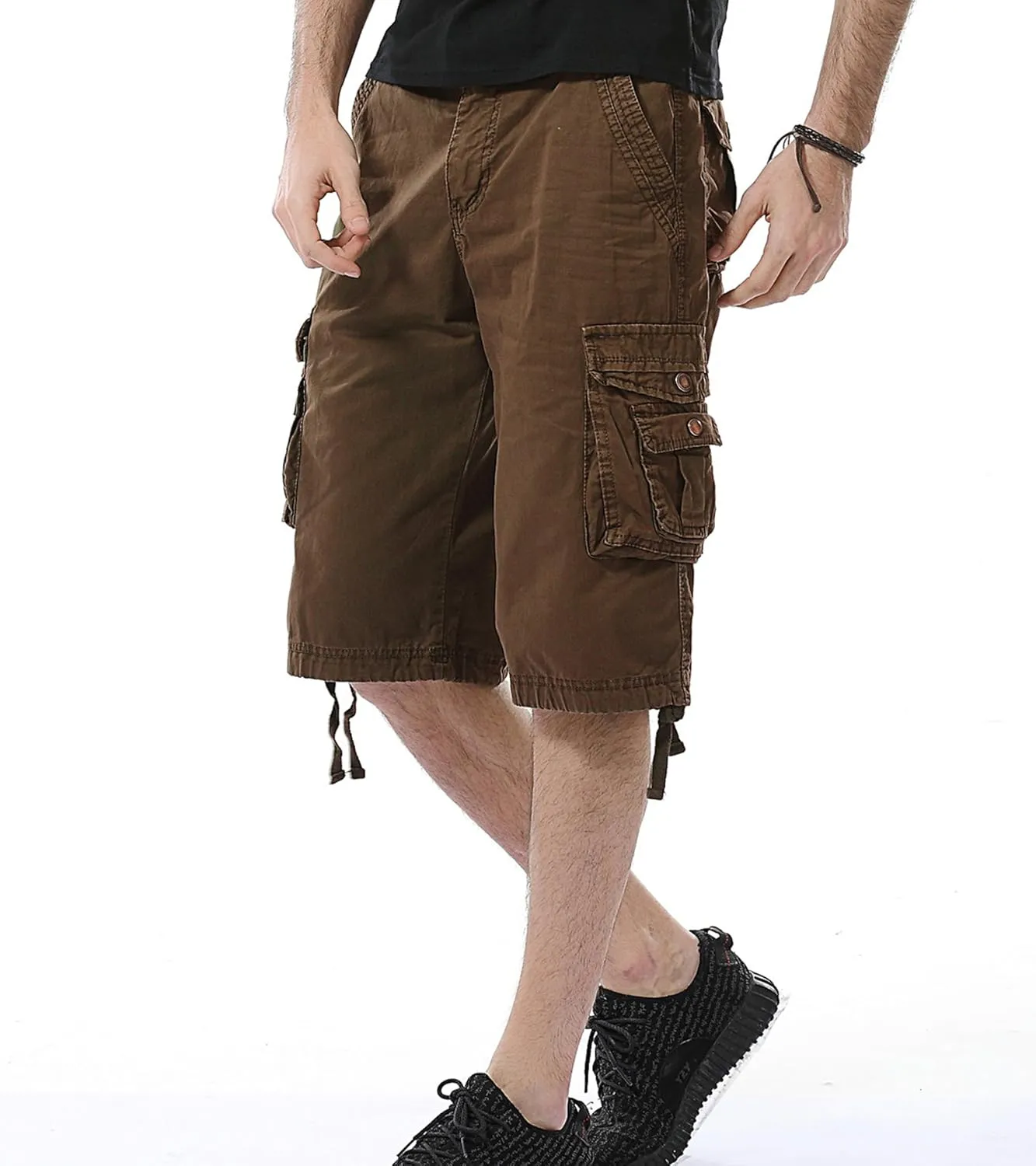 Mens Cargo Shorts Cotton Multi-Pocket Outdoor Camouflage Cargo Shorts