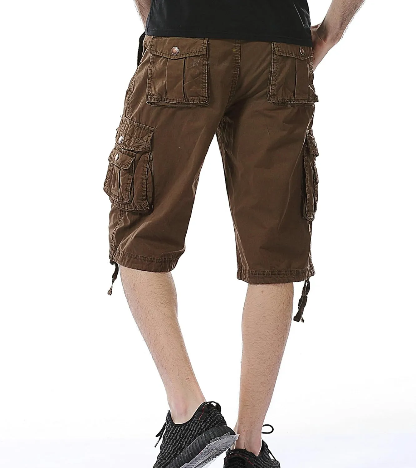 Mens Cargo Shorts Cotton Multi-Pocket Outdoor Camouflage Cargo Shorts