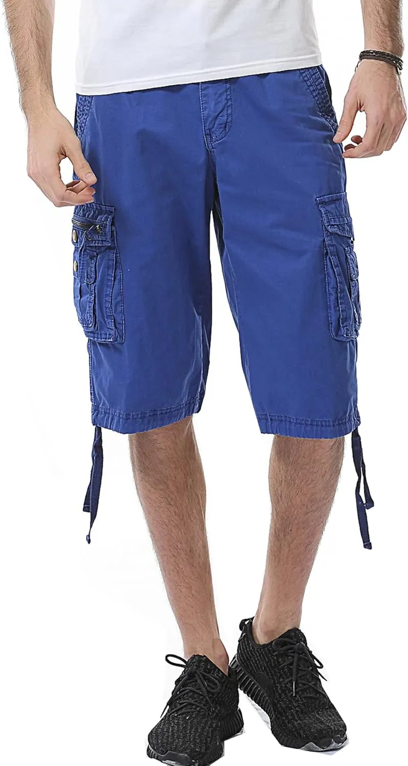 Mens Cargo Shorts Cotton Multi-Pocket Outdoor Camouflage Cargo Shorts