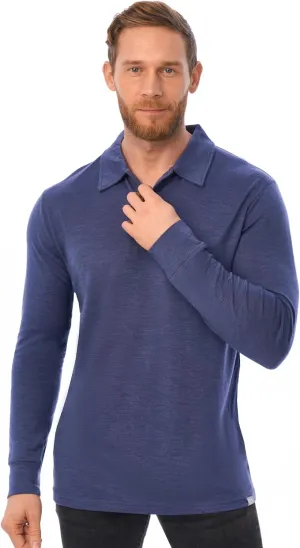 Merino Wool Polo Shirt Men - Anti-Odor 100% Merino Wool Shirts for Men Short Sleeve and Long Sleeve Breathable Polo