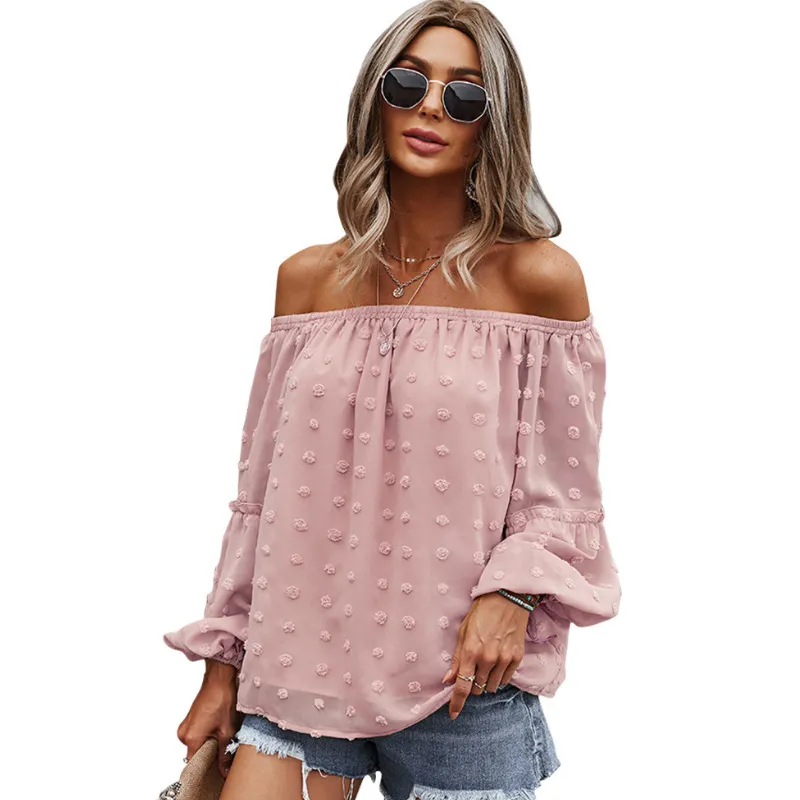 Off-Shoulder Full Sleeved Textured Blouse