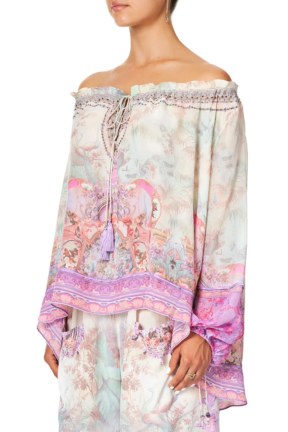 OFF THE SHOULDER BLOUSE ELECTRON LIBRE