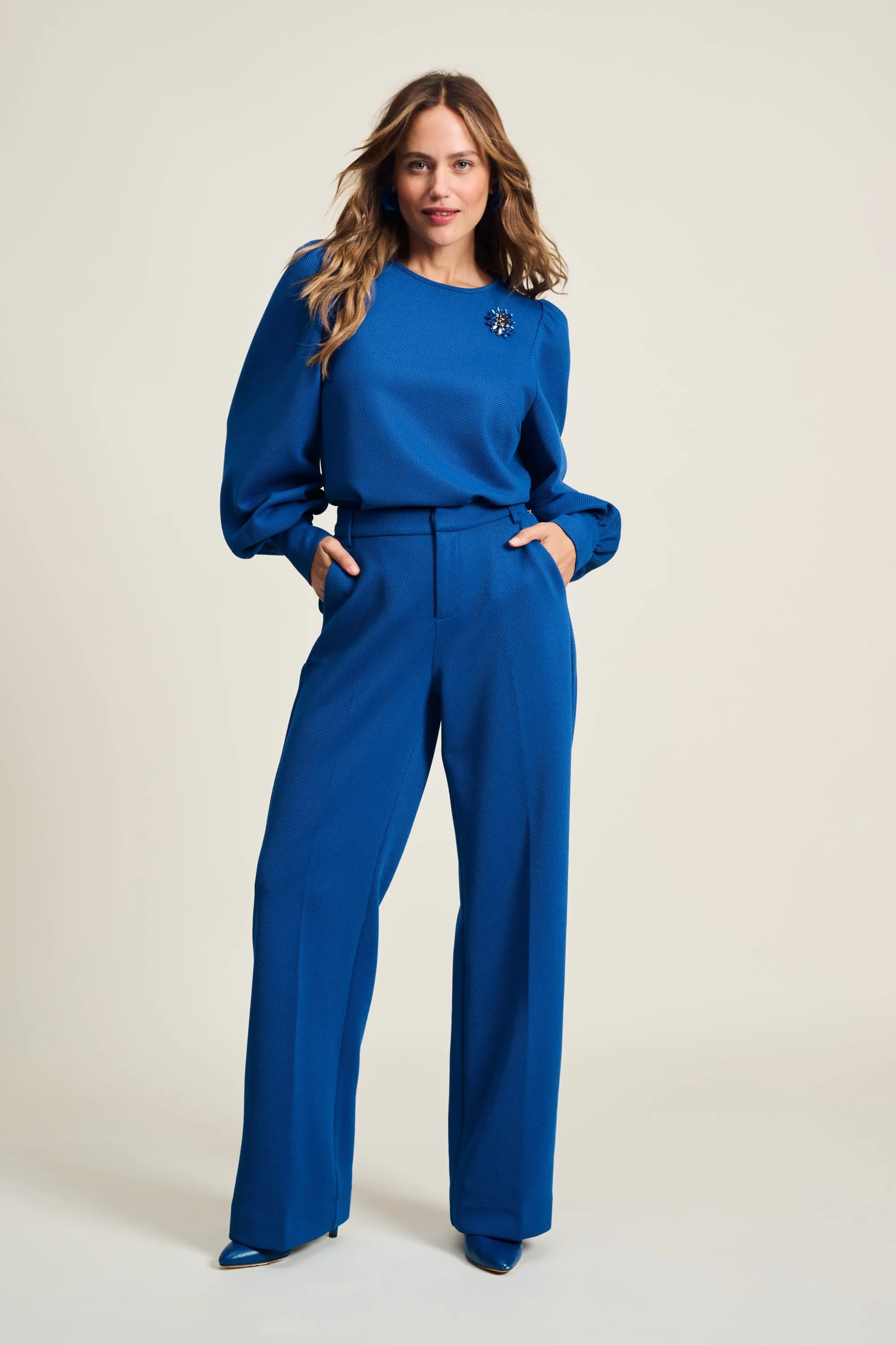 PANTS - Wide Leg Mid Blue
