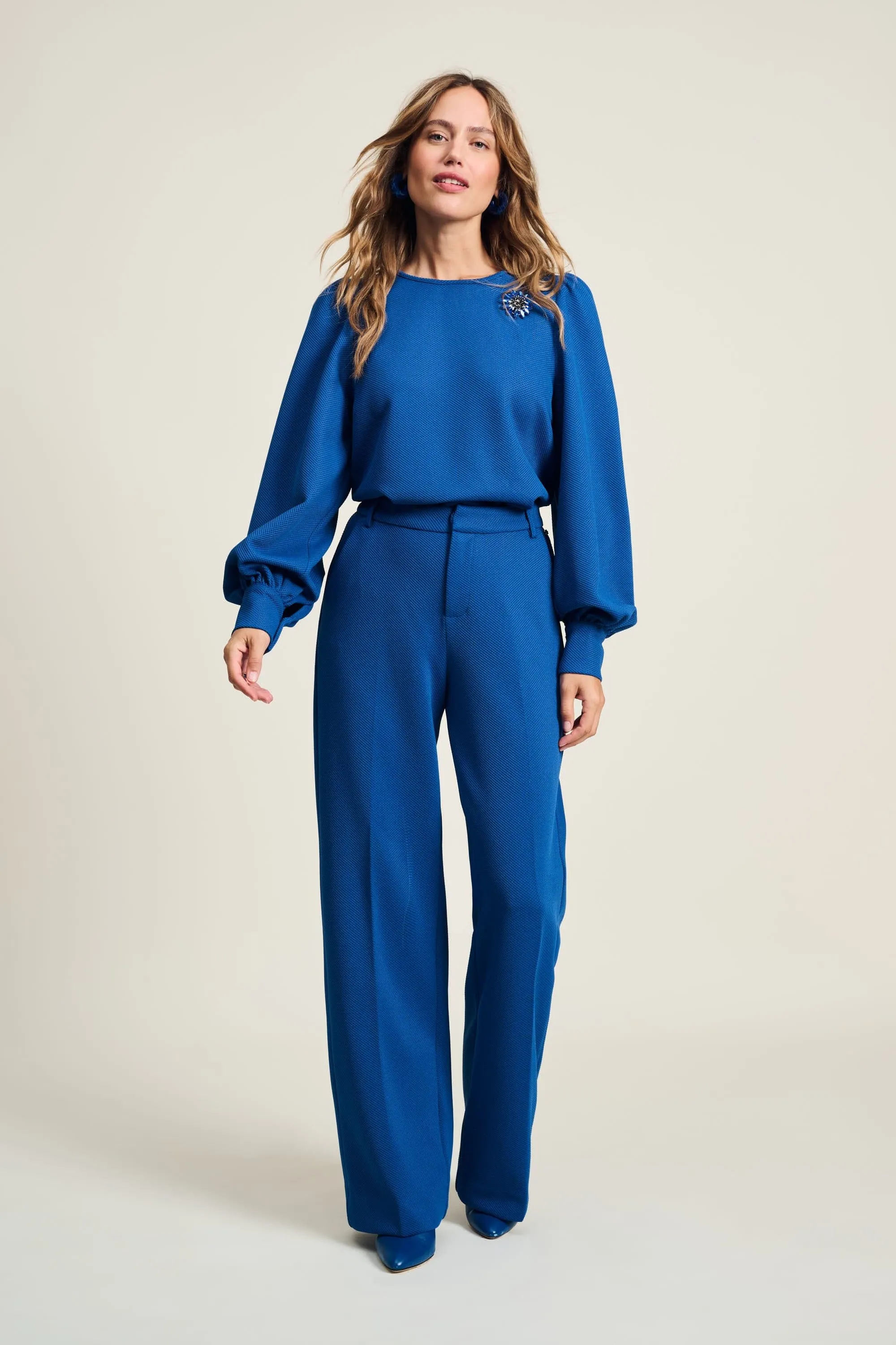 PANTS - Wide Leg Mid Blue