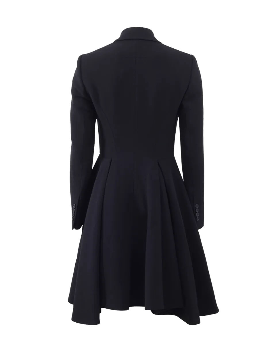 Peplum Drape Bottom Coat