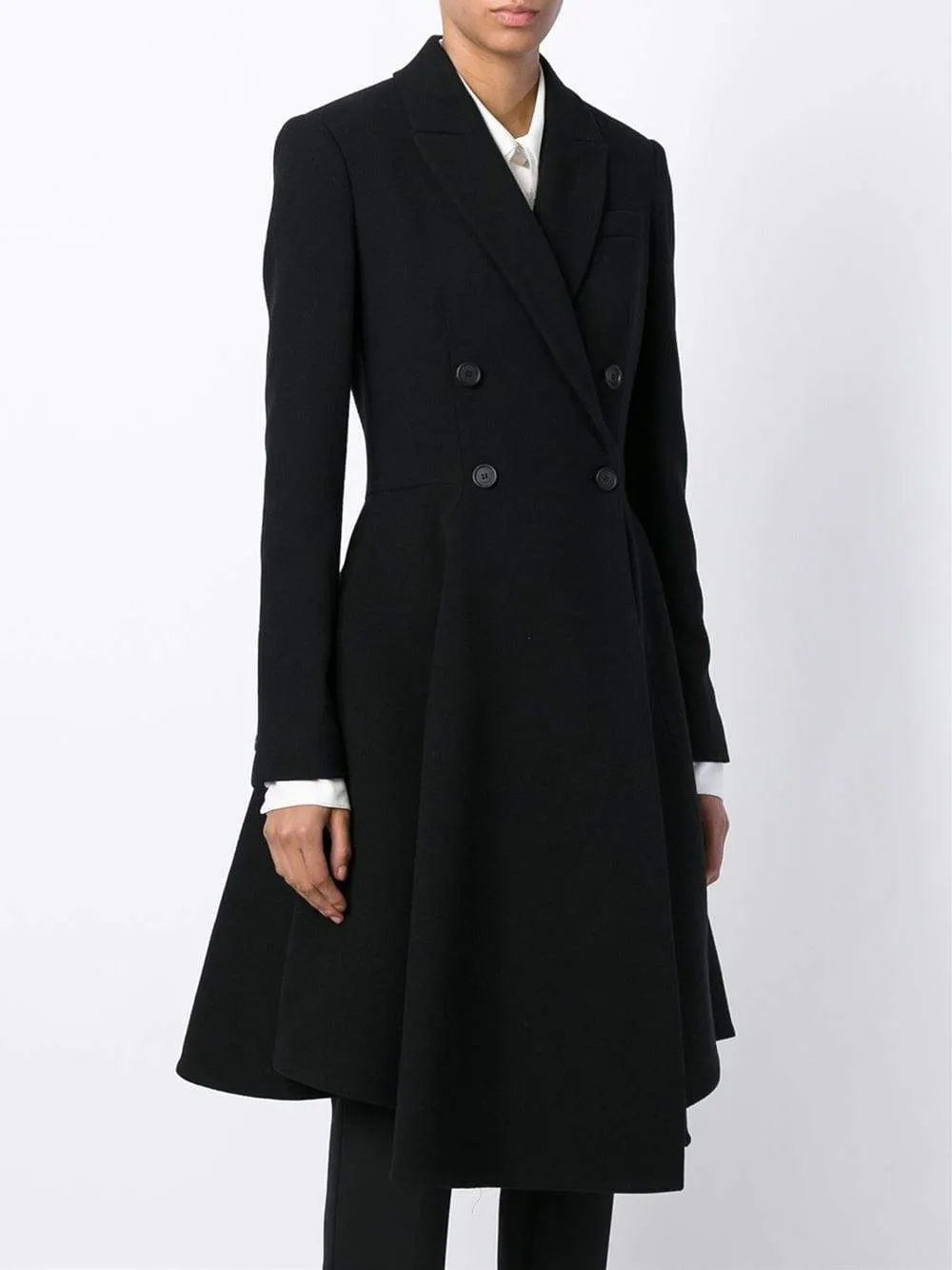 Peplum Drape Bottom Coat