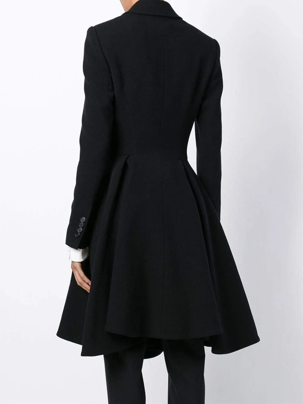 Peplum Drape Bottom Coat