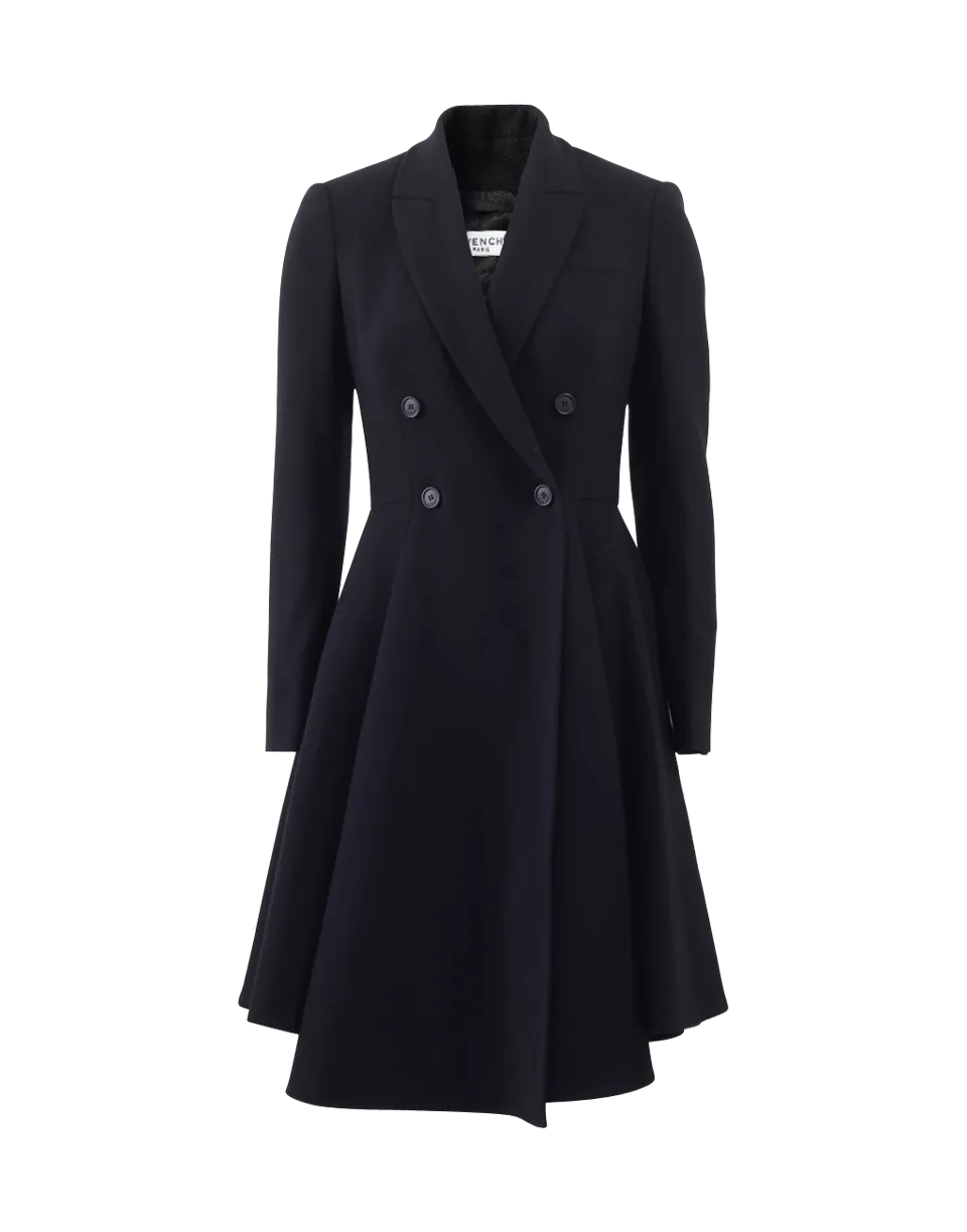 Peplum Drape Bottom Coat